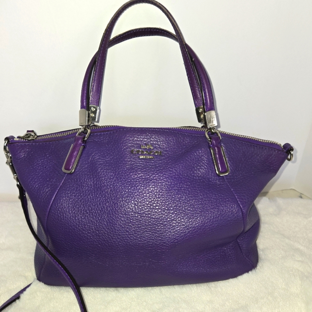Coach Purple Leather Satchel